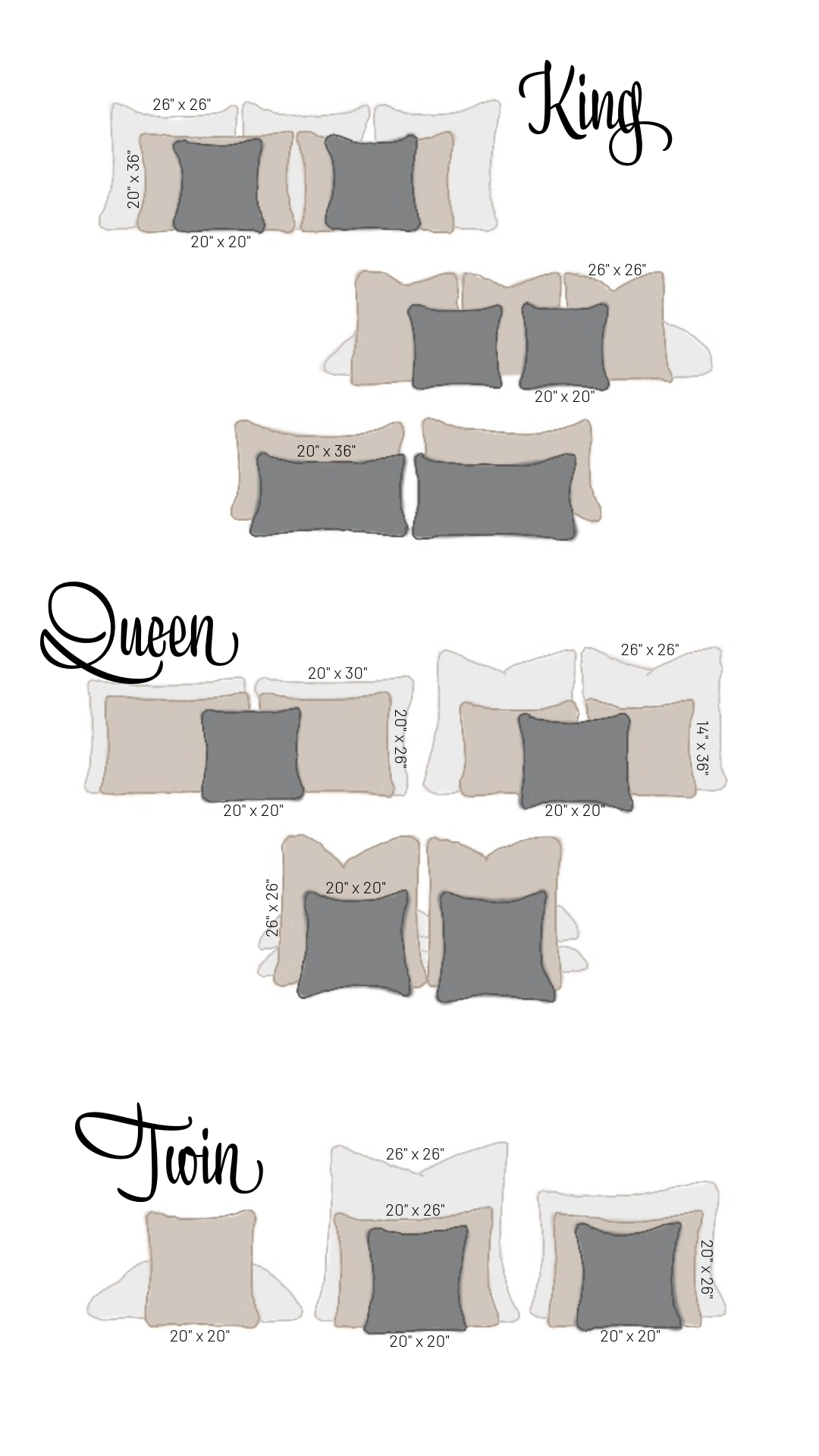 Throw Pillows - Bed Arrangements